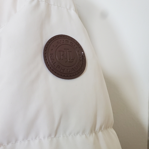Cream Ralph lauren down/fowl filled winter coat. Xs - Picture 4 of 11